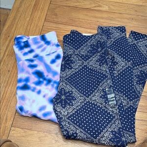 Stylish Blue and Purple girls Pants Set